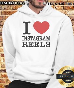 Pretty Tamir Omari wearing 'I Love Instagram Reels' hoodie, showcasing trendy streetwear style and vibrant colors.