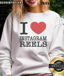 Pretty Tamir Omari I Love Instagram Reels sweatshirt in vibrant colors, perfect for social media enthusiasts.