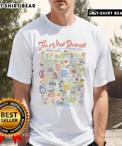 Pretty The Viral Podcast 90s Souvenir T-Shirt featuring retro graphics and vibrant colors, perfect for nostalgic fans.