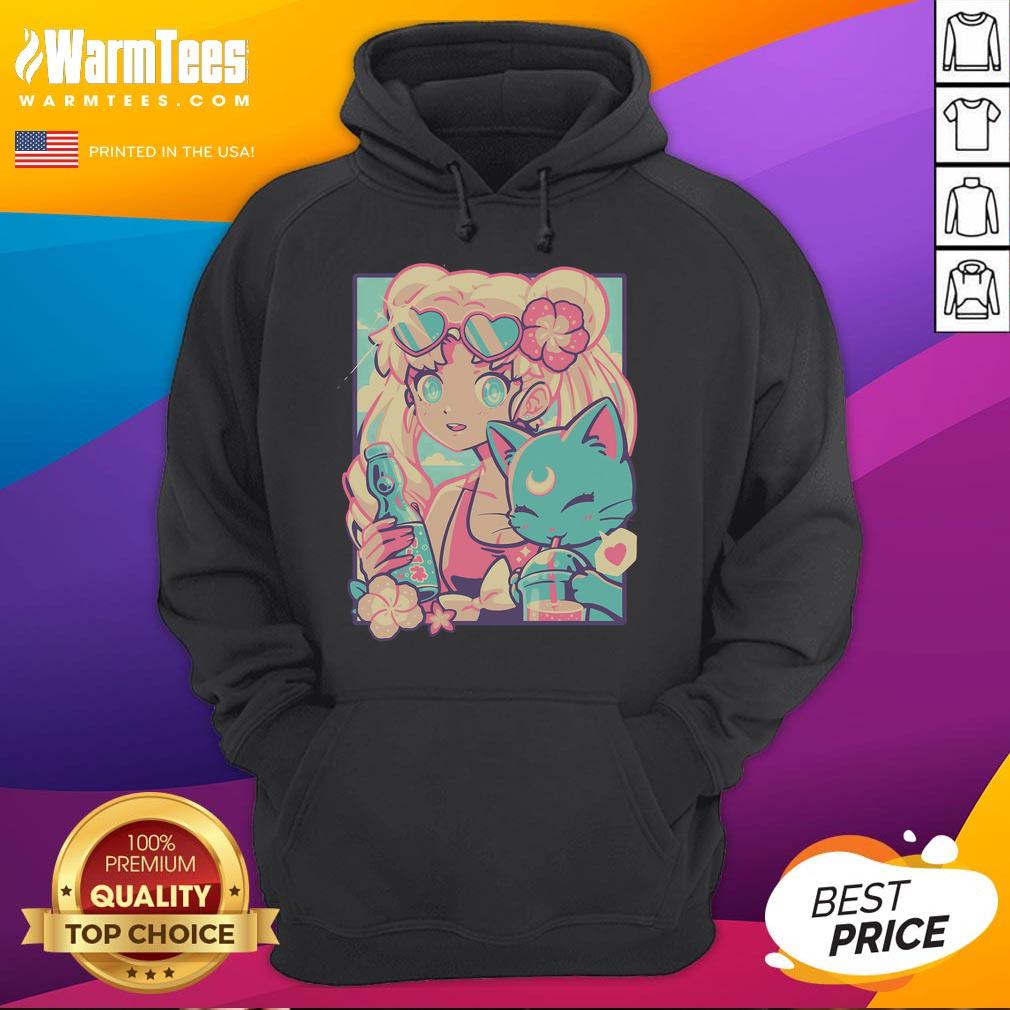 Pretty Usagi Tsukino Sailor Moon Magic Summer Hoodie Alt Text: Pretty Usagi Tsukino Sailor Moon Magic Summer Hoodie featuring vibrant colors and iconic character design.