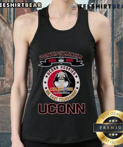UConn Huskies women's basketball champions tank top featuring the top 12 straight championship wins, 2025 edition.