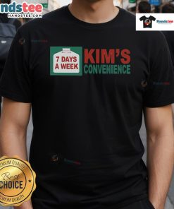 Top 7 Days A Week Kim's Convenience T-Shirt featuring vibrant design and comfortable fit for fans of the popular show.