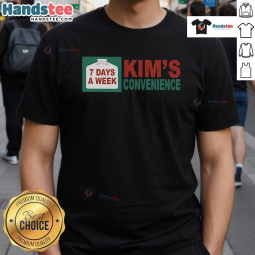 Top 7 Days A Week Kim's Convenience T-Shirt featuring vibrant design and comfortable fit for fans of the popular show.