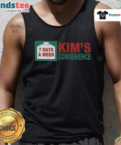 Stylish Top-7-Days-A-Week Kims Convenience Tank Top in vibrant colors, perfect for casual summer outfits.