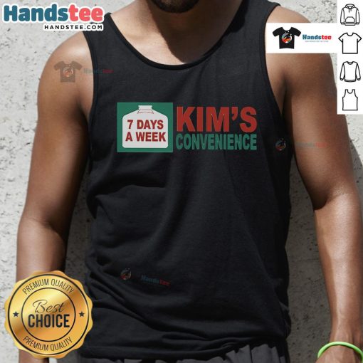 Stylish Top-7-Days-A-Week Kims Convenience Tank Top in vibrant colors, perfect for casual summer outfits.