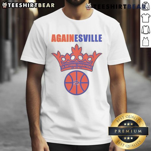 Top Gainesville 3X Championship T-Shirt featuring vibrant design and bold lettering for sports enthusiasts.