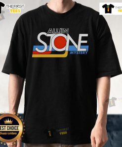 Front view of the Top Allen Stone Mystery T-Shirt featuring a unique graphic design and vibrant colors.
