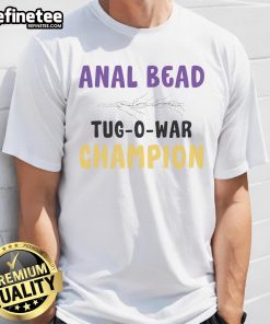 Top Anal Bead Tug O War Champion T-Shirt featuring playful graphics and vibrant colors, perfect for novelty gift lovers.