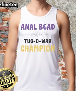 Top Anal Bead Tug O' War Champion Tank Top featuring a playful design for fun-loving enthusiasts.