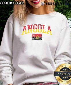 Top Angola Patriotic Angolan National Flag Sweatshirt featuring vibrant colors and bold flag design, perfect for proud Angolans.