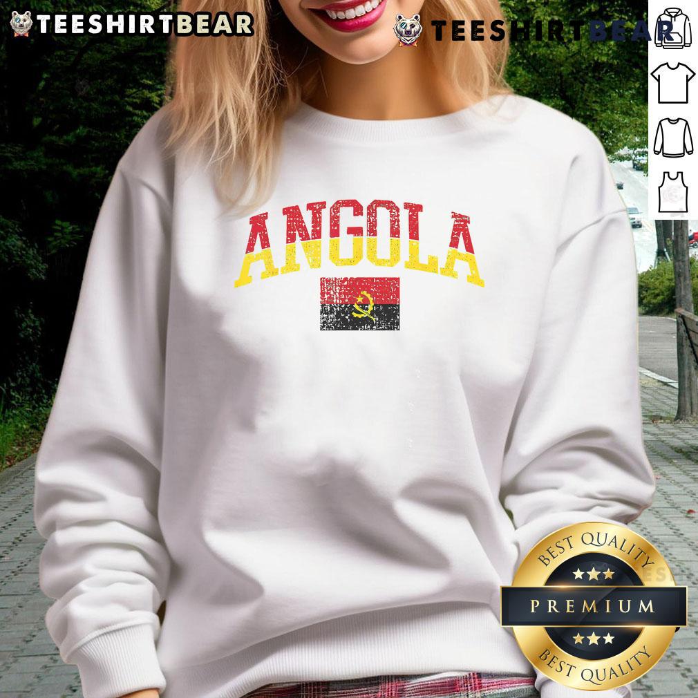 Top Angola Patriotic Angolan National Flag Sweatshirt Top Angola Patriotic Angolan National Flag Sweatshirt featuring vibrant colors and bold flag design, perfect for proud Angolans.