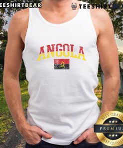 Top Angola Patriotic Angolan National Flag Tank Top featuring vibrant colors and a bold flag design for proud supporters.