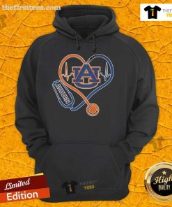 Top Auburn Tigers Caring Hearts Nurses Hoodie featuring team colors and logo, perfect for fans and healthcare workers.