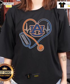 Top Auburn Tigers Caring Hearts Nurses Ladies Tee featuring a stylish design for dedicated nurse fans.