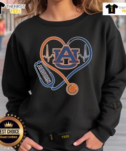 Top Auburn Tigers Caring Hearts Nurses Sweatshirt featuring a bold logo, perfect for passionate fans and healthcare heroes.