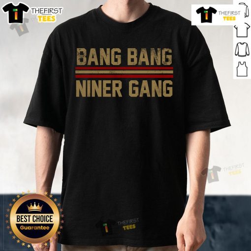 Top Bang Bang Niner Gang San T-Shirt featuring bold graphics and vibrant colors for true fans.