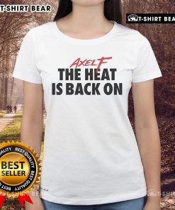 Top Beverly Hills Axel F 'The Heat Is Back On' Ladies Tee featuring stylish design and vibrant colors for trendy outfits.