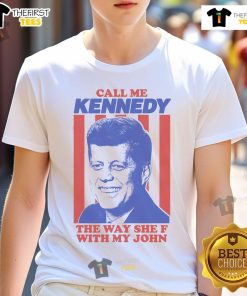 Top featuring 'Call Me Kennedy The Way She F With My John' print, perfect for casual wear and pop culture fans.