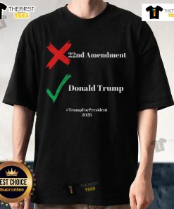 Top Cancel The 22nd Amendment Support Trump For President 2028 T-Shirt featuring bold graphics and patriotic colors.