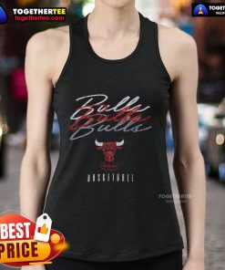 Top Chicago Bulls Hardwood Classics Triple Stack Tank Top featuring team colors and logo for stylish fan apparel.