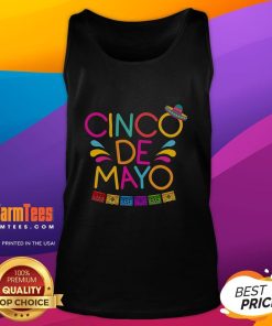 Vibrant Top Cinco de Mayo Fiesta tank top featuring festive designs, perfect for celebrating Mexican heritage and culture.