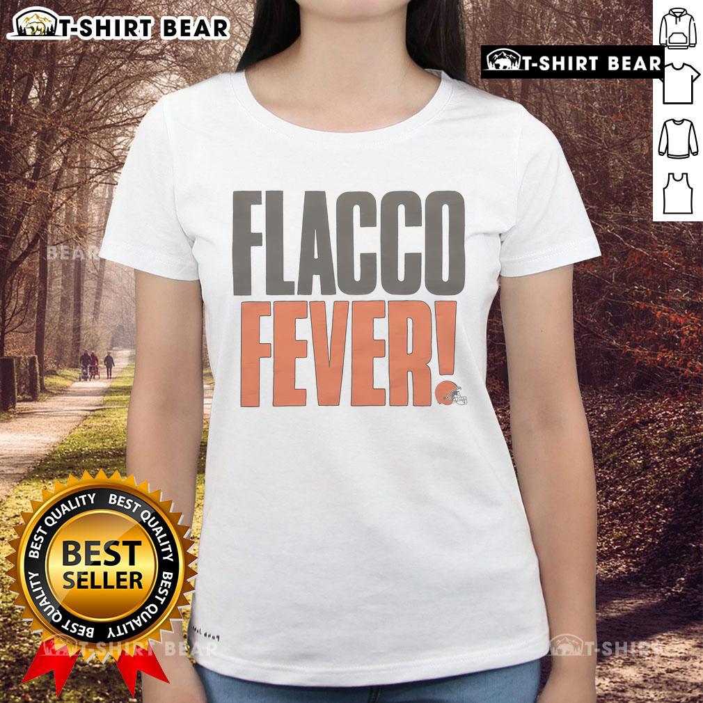 Top Cleveland Browns Flacco Fever Ladies Tee Stylish Top Cleveland Browns Flacco Fever Ladies Tee featuring team colors and logo for passionate fans.