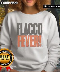 Top Cleveland Browns Flacco Fever Sweatshirt featuring bold graphics, perfect for fans supporting their team in style.
