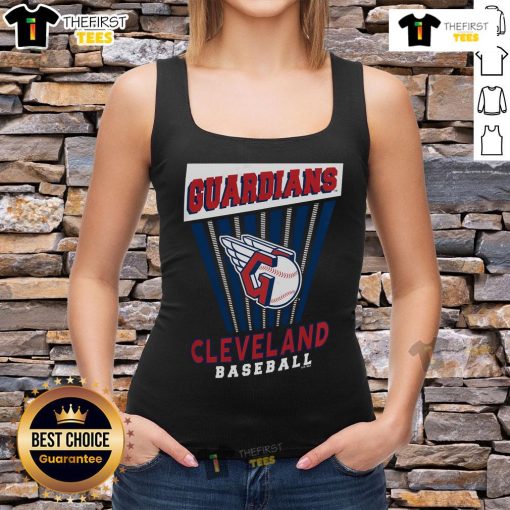 Top Cleveland Guardians baseball starter tank top featuring team colors and logo, perfect for game day and summer wear.