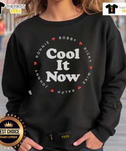 Top Cool It Now sweatshirt featuring Ronnie, Bobby, Ricky, Mike, Ralph, and Johnny in vibrant colors and stylish design.