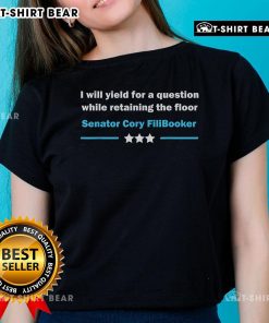 Top Cory Booker Ladies Tee featuring '25 Hours 4 Minutes Senator Coy Filibooker' design for fans of political humor.
