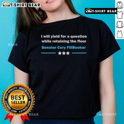 Top Cory Booker Ladies Tee featuring '25 Hours 4 Minutes Senator Coy Filibooker' design for fans of political humor.