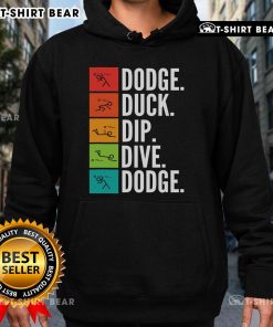 Alt Text: Top Duck Dip Dive I Ball Games Dodgeball Hoodie featuring a fun graphic design and vibrant colors for sports enthusiasts.