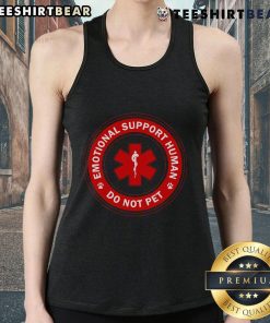 Top Emotional Support Husband Do Not Pet Premium Tank Top design featuring a humorous graphics and bold text.