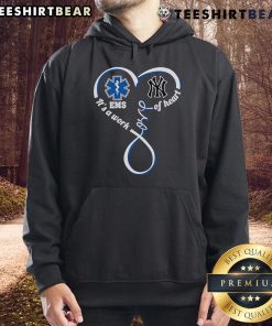 Top Ems 'It's A Work of Heart' New York Yankees Hoodie in navy blue, featuring a stylish design perfect for fans.