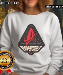 Top Expendable 1966 Life of a Redshirt sweatshirt featuring a vintage graphic design on a cozy fabric.