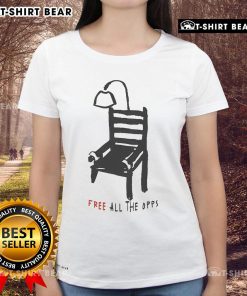 Top Fat Nick Free All The Opps Electric Chair Ladies Tee featuring bold graphic design and comfortable fit for women.