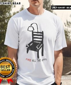 Alt Text: Top Fat Nick Free All The Opps Electric Chair T-Shirt featuring bold graphics and vibrant colors for streetwear style.