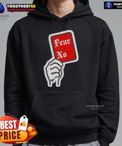 Top Fear No Handle Hoodie in black, featuring a stylish design and comfortable fit for casual wear.