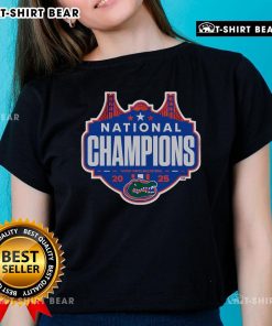 Top Florida Basketball 2025 NCAA Champions logo on a stylish ladies tee, perfect for fans celebrating the victory.