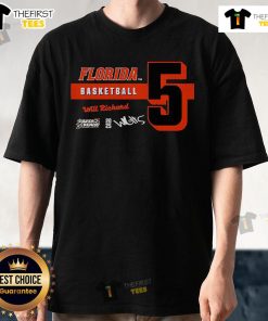 Top Florida Basketball Will Richard 5 T-Shirt featuring team colors and bold graphics, perfect for Gators fans.