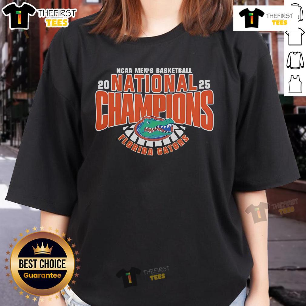Top Florida Gators Fanaticity 2025 NCAA Men's Basketball National Champions Ladies-Tee Florida Gators Fanaticity 2025 NCAA Men's Basketball National Champions ladies tee in vibrant blue, perfect for fans.