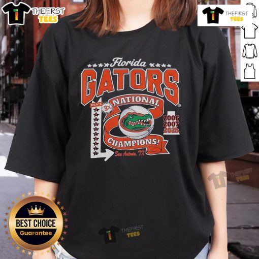 Top Florida Gators National Champs 2025 basketball stars tee featuring San Antonio 2006-2007 design for ladies.