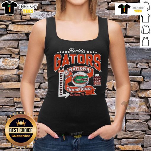 Alt Text: Florida Gators National Champs 2025 tank top featuring basketball stars from 2006-2007 season in San Antonio.