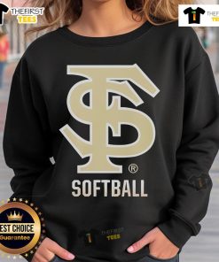 Alt Text: Florida State Seminoles softball logo sweatshirt featuring bold graphics and comfortable design for fans.