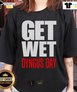 Polish ladies celebrating Dyngus Day in stylish 'Top-Get-Wet-Dyngus-Day-Wet-Monday' tee, enjoying festive water splashes.
