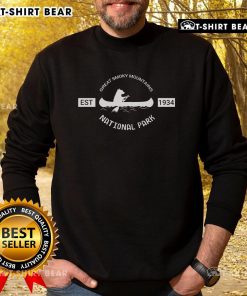 Cozy sweatshirt featuring 'Top Great Smoky Mountains National Park Est. 1934' design, perfect for nature lovers.