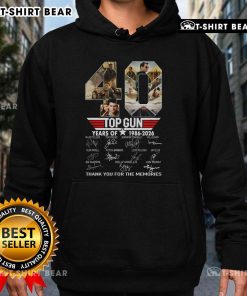Top Gun 40 Years Hoodie 1986-2026: Commemorative design celebrating the iconic film and its memorable moments.