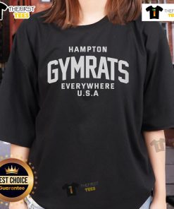 Top Hampton Gymrats Everywhere USA ladies tee featuring a stylish design for fitness enthusiasts.