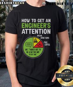 Top How To Get An Engineer's Attention T-Shirt design featuring playful graphics and bold text, perfect for engineers.