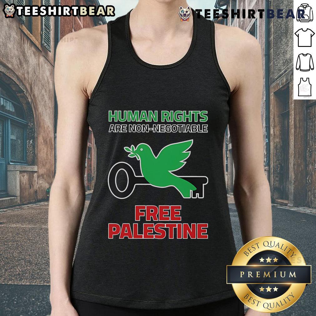 Top Human Rights Are Non Negotiable Free Palestine Tank Top Top Human Rights Are Non-Negotiable Free Palestine Tank Top featuring bold text design on a stylish tank.